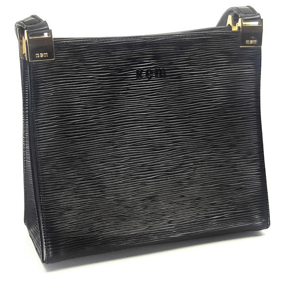 Kem Black Distressed Leather Purse - Picture 1 of 2